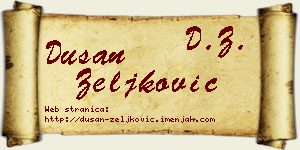 Dušan Zeljković vizit kartica